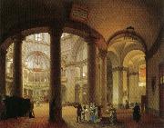 Giovanni Migliara Interior of Basilica of San Lorenzo Spain oil painting reproduction